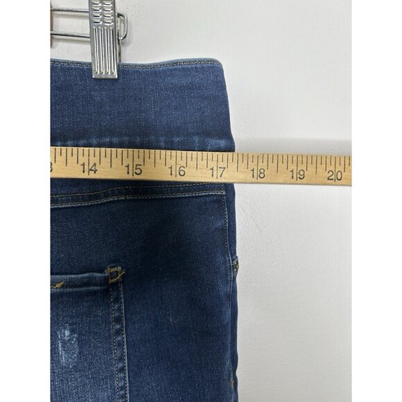 Spanx Pull On Skinny Blue Denim Jeans Womens Plus Size 1X - Picture 5 of 9